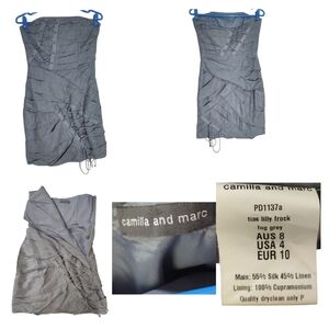 camilla & marc Charcoal Strapless Dress